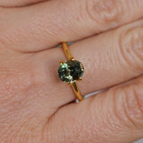 2.22CT OVAL MADAGASCAR SAPPHIRE, COLOR CHANGE OLIVE GREEN YELLOW TO PURPLE CHAMPAGNE, 7.59X6.31X5.45MM