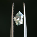 0.87CT SHIELD MONTANA SAPPHIRE, LIGHT GREEN AND WHITE, 8.10X5.45X3.22MM