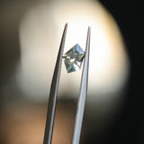 0.87CT SHIELD MONTANA SAPPHIRE, LIGHT GREEN AND WHITE, 8.10X5.45X3.22MM