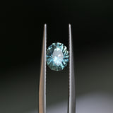 1.42CT PRECISION CUT OVAL MONTANA SAPPHIRE, OCEAN BLUE TEAL