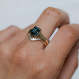 2.40ct Untreated Emerald Cut Madagascar Sapphire Low Profile 4 Prong Tapered Solitaire in 14k Yellow Gold
