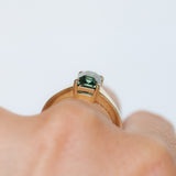 2.40ct Untreated Emerald Cut Madagascar Sapphire Low Profile 4 Prong Tapered Solitaire in 14k Yellow Gold