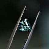 1.75CT TRILLION MADAGASCAR SAPPHIRE, PARTI TEAL, GREEN AND YELLOW, 7.38X7.25X4.44MM