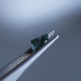 1.73CT PRECISION CUT OVAL MONTANA SAPPHIRE, DENIM PARTI TEAL WITH EARTHY INCLUSIONS, 7.47X6.16X4.69MM
