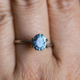 1.73CT PRECISION CUT OVAL MONTANA SAPPHIRE, DENIM PARTI TEAL WITH EARTHY INCLUSIONS, 7.47X6.16X4.69MM