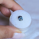 1.38CT PRECISION CUT OVAL MONTANA SAPPHIRE, OCEAN BLUE TEAL, 7.0X6.0X4.4MM