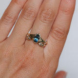 0.95ct Australian Marquise Sapphire Low Profile 4 Prong Signet Solitaire in 14k Yellow Gold