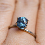 1.38CT PRECISION CUT OVAL MONTANA SAPPHIRE, OCEAN BLUE TEAL, 7.0X6.0X4.4MM