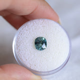 1.40CT PRECISION CUT FANCY CUSHION MONTANA SAPPHIRE, MEDIUM TEAL BLUE, 6.93X5.95X4.32MM