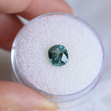 1.40CT PRECISION CUT FANCY CUSHION MONTANA SAPPHIRE, MEDIUM TEAL BLUE, 6.93X5.95X4.32MM