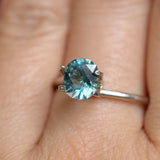 1.40CT PRECISION CUT FANCY CUSHION MONTANA SAPPHIRE, MEDIUM TEAL BLUE, 6.93X5.95X4.32MM