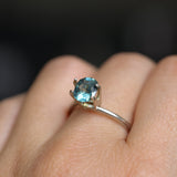 1.40CT PRECISION CUT FANCY CUSHION MONTANA SAPPHIRE, MEDIUM TEAL BLUE, 6.93X5.95X4.32MM