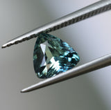 1.75CT TRILLION MADAGASCAR SAPPHIRE, PARTI TEAL, GREEN AND YELLOW, 7.38X7.25X4.44MM