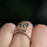 1.75CT TRILLION MADAGASCAR SAPPHIRE, PARTI TEAL, GREEN AND YELLOW, 7.38X7.25X4.44MM