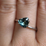 1.75CT TRILLION MADAGASCAR SAPPHIRE, PARTI TEAL, GREEN AND YELLOW, 7.38X7.25X4.44MM