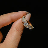 Mixed Shape Natural Diamond Cluster Ring in 18k Yellow Gold