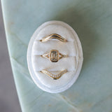 1.36ct Unique Cushion Cut Grey Champagne Diamond Split Shank Bezel Set Ring in 14k Yellow Gold