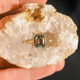 2.60ct Multicolor Emerald Cut Sapphire Low Profile Bezel Ring in 14k Yellow Gold