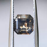 1.34CT SQUARE ASSCHER CUT SRI LANKAN SAPPHIRE, COGNAC SMOKY BROWN, 6.39X6.38X3.90MM