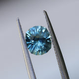 1.40CT PRECISION CUT FANCY CUSHION MONTANA SAPPHIRE, MEDIUM TEAL BLUE, 6.93X5.95X4.32MM