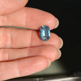 4.25CT ELONGATED CUSHION MONTANA SAPPHIRE, MEDIUM TEAL BLUE, UNTREATED, 11.87X8.18x5.12MM - APPRAISED STONE