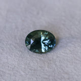2.69CT OVAL MADAGASCAR SAPPHIRE, PARTI BLUE WITH TEAL, 9.65X7.52X5.15MM - APPRAISED STONE