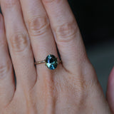 2.69CT OVAL MADAGASCAR SAPPHIRE, PARTI BLUE WITH TEAL, 9.65X7.52X5.15MM - APPRAISED STONE