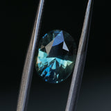 2.69CT OVAL MADAGASCAR SAPPHIRE, PARTI BLUE WITH TEAL, 9.65X7.52X5.15MM - APPRAISED STONE