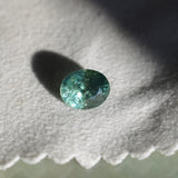 7.19CT OVAL MADAGASCAR SAPPHIRE, LIGHT-MEDIUM TEAL BLUE GREEN, 12.10X9.73X7.55MM - APPRAISED STONE