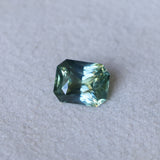 2.32CT MADAGASCAR RADIANT SAPPHIRE, LIGHTER TEAL GREEN BLUE, 8.3X6.7X4.6MM