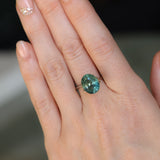 7.19CT OVAL MADAGASCAR SAPPHIRE, LIGHT-MEDIUM TEAL BLUE GREEN, 12.10X9.73X7.55MM - APPRAISED STONE