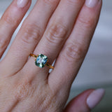 2.32CT MADAGASCAR RADIANT SAPPHIRE, LIGHTER TEAL GREEN BLUE, 8.3X6.7X4.6MM