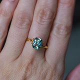 2.32CT MADAGASCAR RADIANT SAPPHIRE, LIGHTER TEAL GREEN BLUE, 8.3X6.7X4.6MM