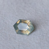 1.70CT MADAGASCAR ELONGATED HEXAGON SAPPHIRE, OPALESCENT SMOKY GREY GOLDEN, 9.4X6.6X3.7MM