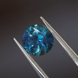 2.40CT FANCY ROUND AUSTRALIAN SAPPHIRE, DEEP TEAL BLUE, 7.74X7.72X5.16MM