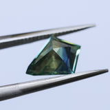1.49CT MADAGASCAR KITE SAPPHIRE, PARTI GREEN BLUE YELLOW, UNTREATED, 9.65X7.7X4.01MM