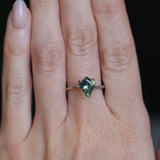 1.49CT MADAGASCAR KITE SAPPHIRE, PARTI GREEN BLUE YELLOW, UNTREATED, 9.65X7.7X4.01MM