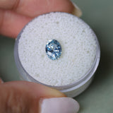 1.48CT PRECISION CUT OVAL MONTANA SAPPHIRE, PERIWINKLE PURPLE BLUE, UNTREATED