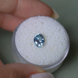 1.48CT PRECISION CUT OVAL MONTANA SAPPHIRE, PERIWINKLE PURPLE BLUE, UNTREATED
