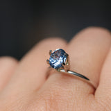 1.48CT PRECISION CUT OVAL MONTANA SAPPHIRE, PERIWINKLE PURPLE BLUE, UNTREATED