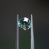 1.61CT ROUND MADAGASCAR SAPPHIRE, COLOR CHANGE TEAL, 7.04X6.97X4.31MM, UNTREATED