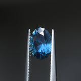 3.04CT OVAL TANZANIAN SAPPHIRE, DEEP ROYAL BLUE WITH TEAL, UNTREATED, 10.04X7.66X5.41MM