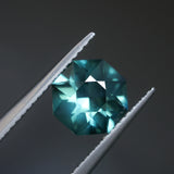 2.34CT MADAGASCAR OCTAGON SAPPHIRE, DEEP TEAL, 8.65X7.99X4.90MM