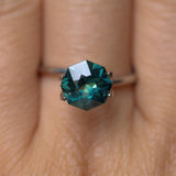 2.34CT MADAGASCAR OCTAGON SAPPHIRE, DEEP TEAL, 8.65X7.99X4.90MM