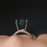 2.34CT MADAGASCAR OCTAGON SAPPHIRE, DEEP TEAL, 8.65X7.99X4.90MM