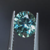 1.51CT PRECISION CUT OVAL MONTANA SAPPHIRE, MEDIUM TEAL BLUE GREEN, 7X6MM
