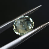 2.56CT ROUND PRECISION CUT MONTANA SAPPHIRE, PARTI YELLOW GREEN BLUE, 8.20-8.05X5.34MM
