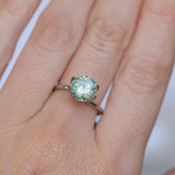 2.56CT ROUND PRECISION CUT MONTANA SAPPHIRE, PARTI YELLOW GREEN BLUE, 8.20-8.05X5.34MM