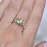 2.56CT ROUND PRECISION CUT MONTANA SAPPHIRE, PARTI YELLOW GREEN BLUE, 8.20-8.05X5.34MM