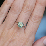 2.56CT ROUND PRECISION CUT MONTANA SAPPHIRE, PARTI YELLOW GREEN BLUE, 8.20-8.05X5.34MM